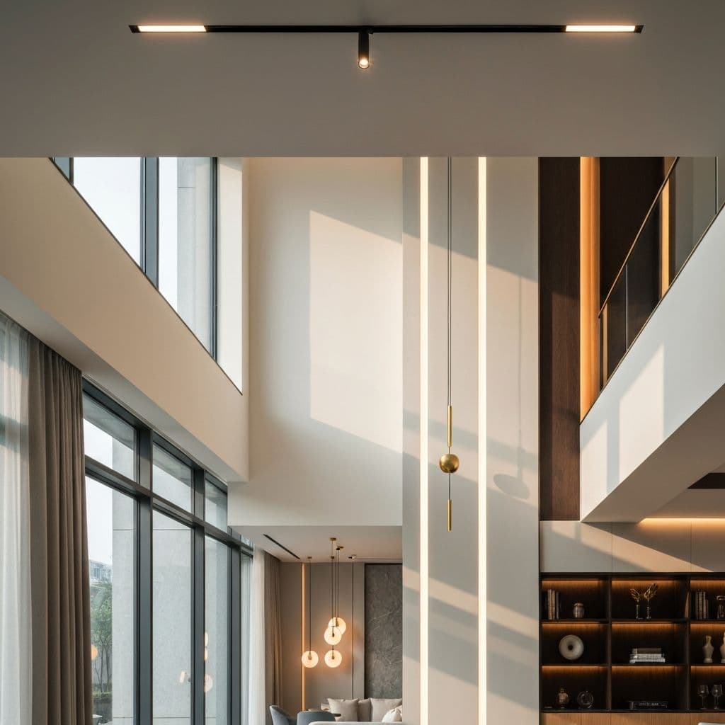 Modern luxury interior lighting with warm ambient glow